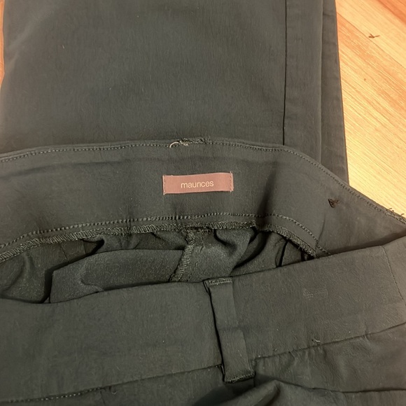 Maurices M dark teal/pine green slacks. Bootcut, regular length - Picture 6 of 7